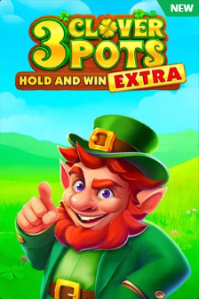 3 Clover Pots slot featuring a smiling leprechaun
