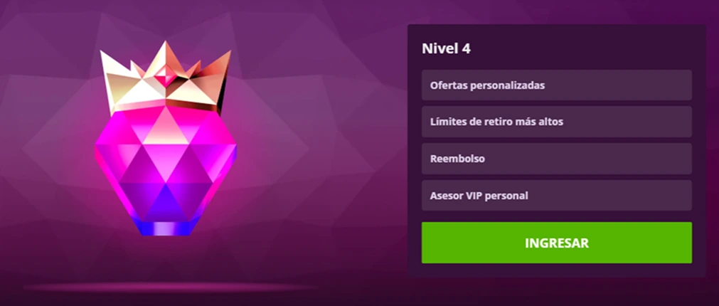 Joya con corona dorada y blanca, nivel 4 con VIP y reembolso