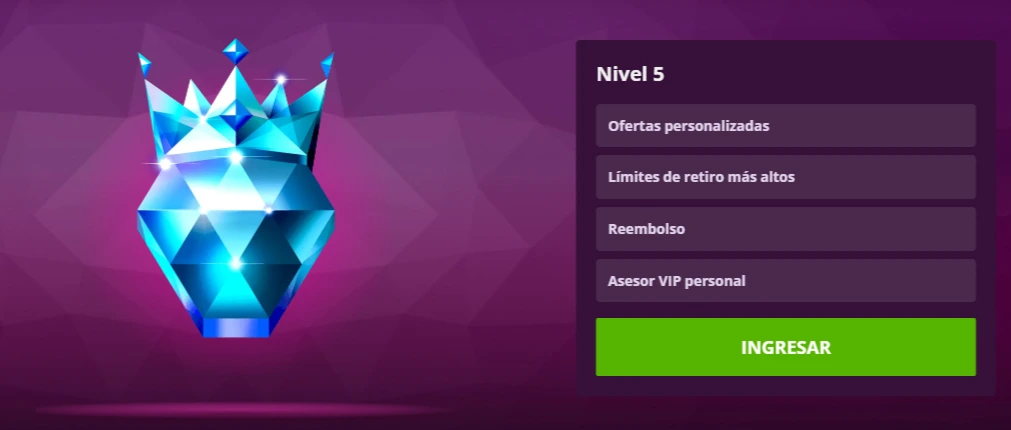 Joya azul con corona celeste, nivel 5 con VIP y beneficios máximos