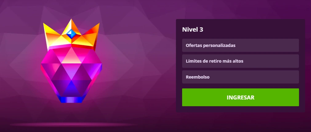 Joya con corona dorada, nivel 3 con ofertas y reembolso